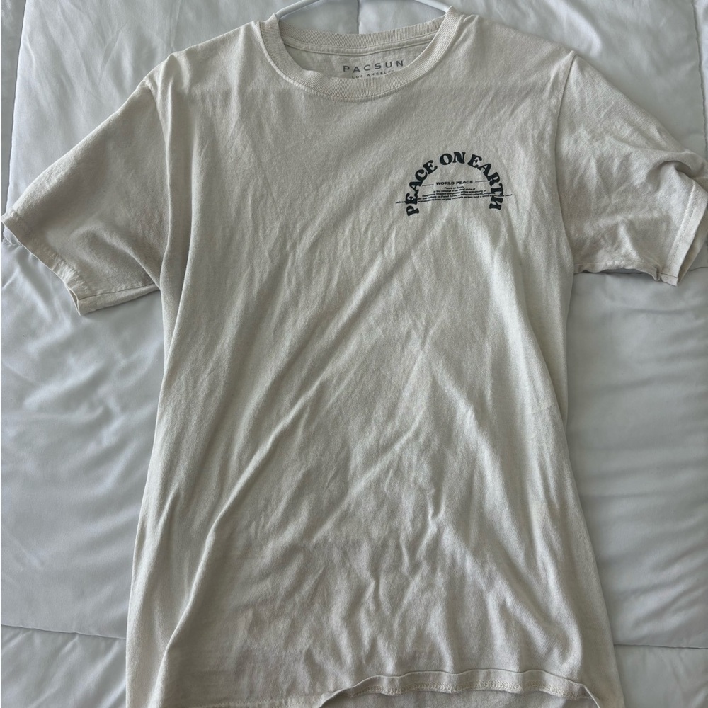 PacSun Cream Graphic T-Shirt for Men